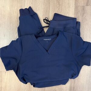 Mandala Navy Blue Scrub Set